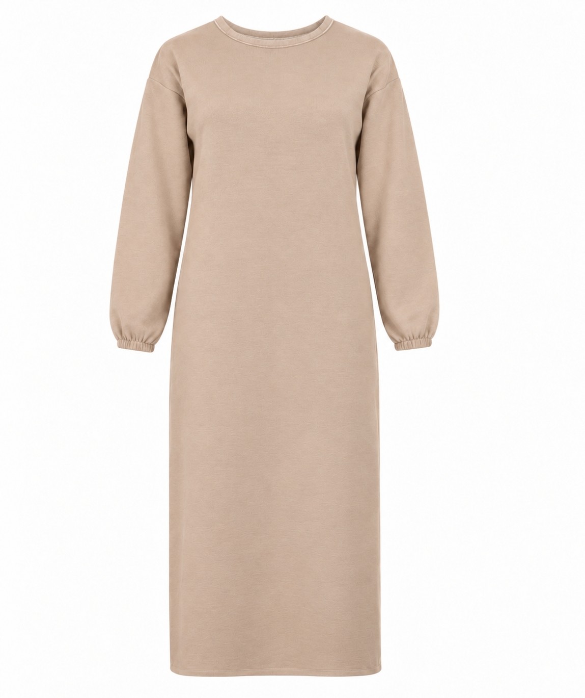 Rochie dreaptă beige din lână